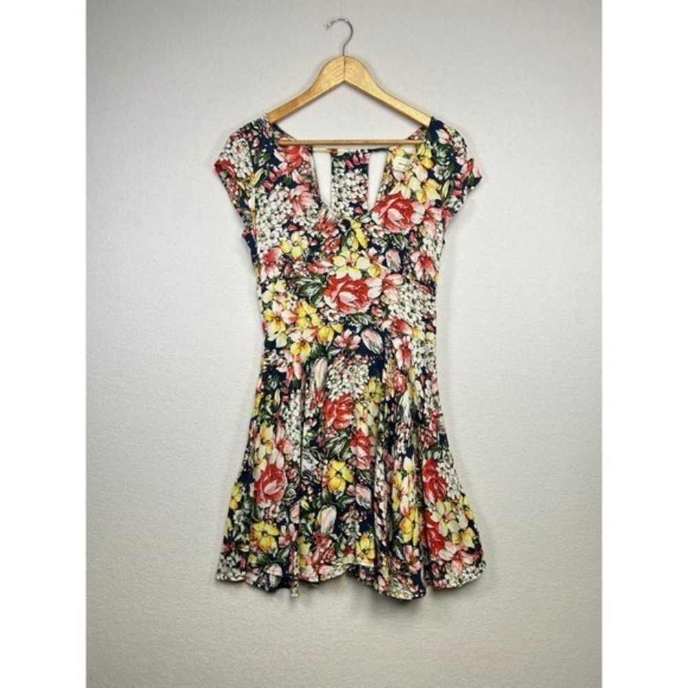 Cottagecore Abercrombie & Fitch Womens Small Multicolor Floral Open Back‎ Dress